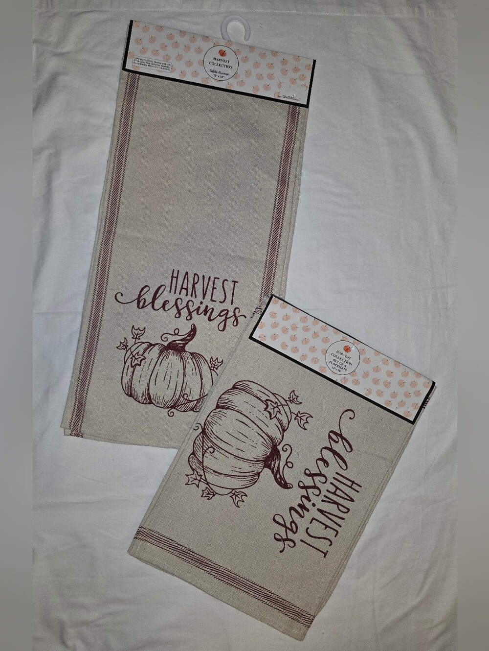 Harvest Blessings Table Runner & 4pc Placemats Combo